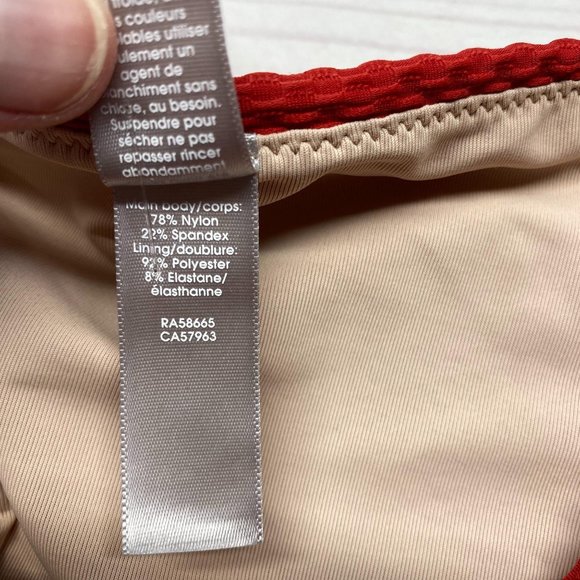 CHELSEA 28 Red Textured High Waisted Bikini Bottoms XS NWOT - Picture 6 of 7